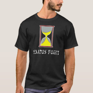 Camiseta tempus fugit o tempo transcorre calcular o tempo