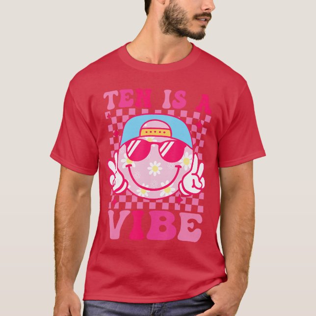 Camiseta Ten is A Vibe Birthday 10 Year Old Girls 10th Birt (Frente)