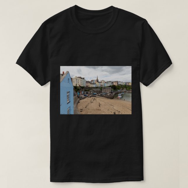 Camiseta Tenby North Beach E Pastel Houses (Frente do Design)