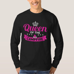 Camiseta Tenda Da Campanha De Acampamento Da Rainha Da Camp