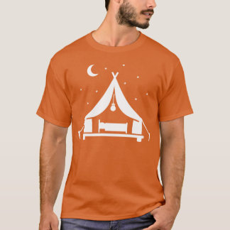 Camiseta Tenda de camping glamping fofa engraçada