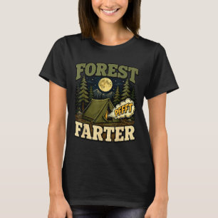 Camiseta Tenda de humor de camping floresta flatulenta