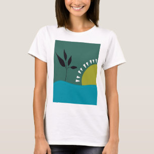Camiseta Tendência abstrato de arte colorida para o sol da 