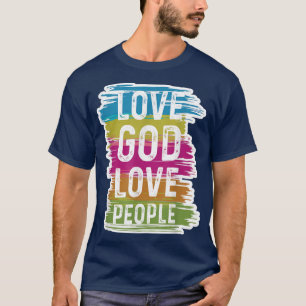 Camiseta Tendência Bíblia Cristã Ama Deus Pessoas de Amor