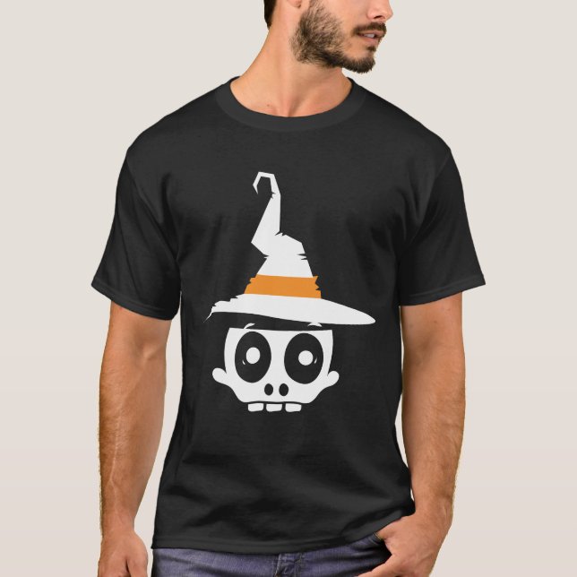 Camiseta Tendência de Arte Negra Moderna Simples Bruxa do C (Frente)