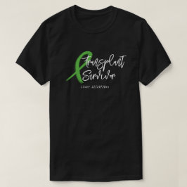 Camiseta Tendência de Fita Verde Sobrevivente de Transplant