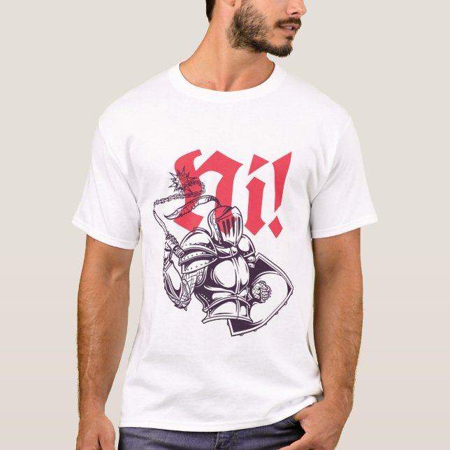 Camiseta Tendência de Ilustração de Arte Branca Moderna Ni  (Frente)