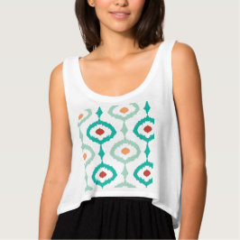 Camiseta tendência,ikat,ogee,cores sombrias,padrão,giro,chi