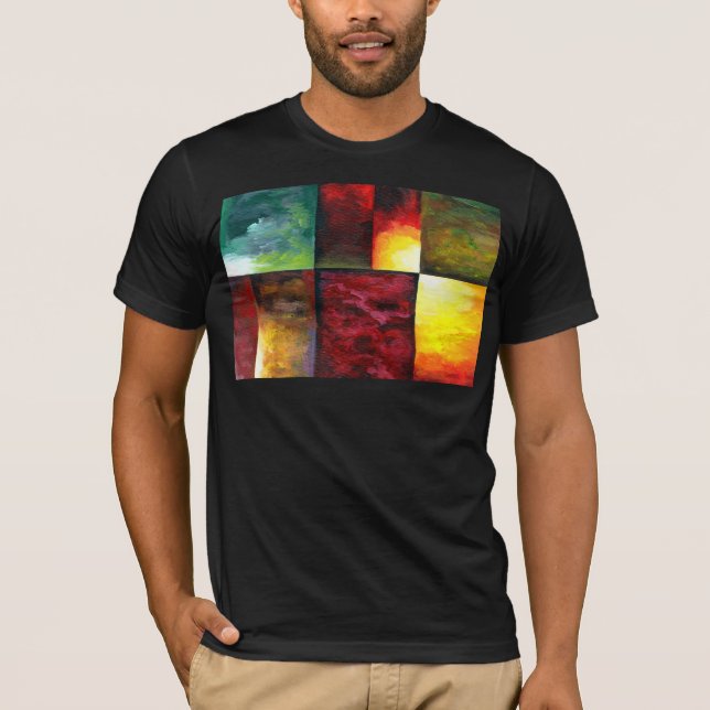 Camiseta Tendência Moderna Abstrato pintura Modelo de pintu (Frente)