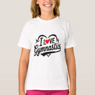Camiseta Tendência Moderna Eu adoro ginástica