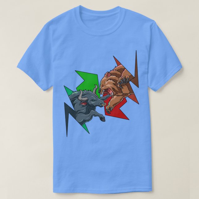 Camiseta Tendência Para O Mercado Comercial Bull Bear Forex (Frente do Design)