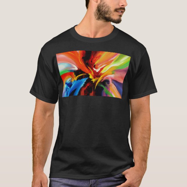 Camiseta Tendência Personalizada de Pintura Abstrato modern (Frente)