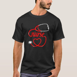 Camiseta Tendência Quente  Estetoscópio Vermelho  Melhor En
