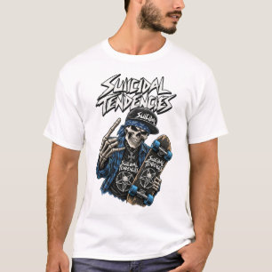 Camiseta Tendências Suicidas Crânio Inspirado – Punk Hardco
