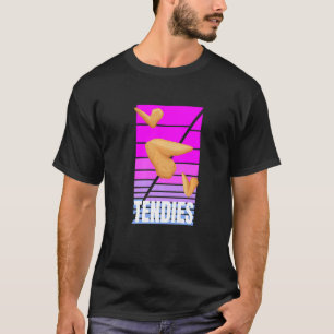 Camiseta Tendies Vaporwave Tenders de Frango Kanji Japonês