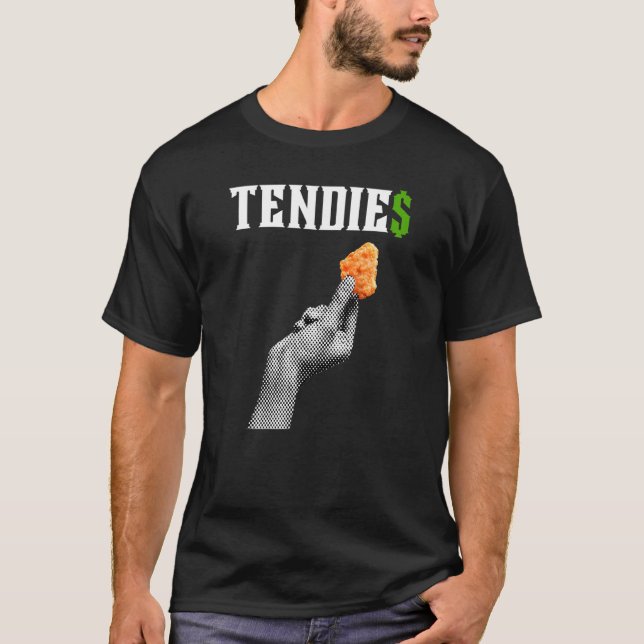Camiseta Tendies  Wsb Meme Frango Tendies Dinheiro (Frente)