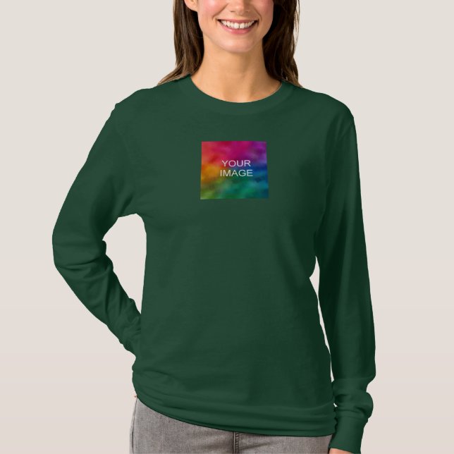 Camiseta Tendy Elegant Modern Modelo Womens Forest Green (Frente)