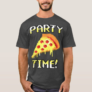 Camiseta Tendy Graphic Pixelated Pizza Party Time!5634