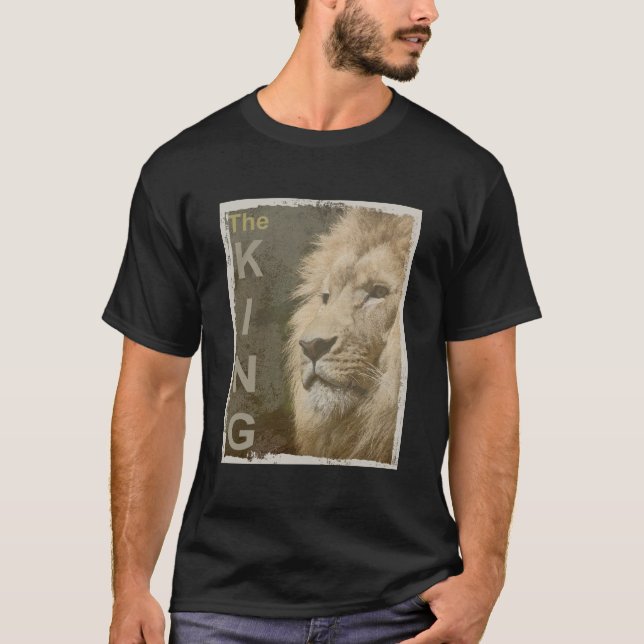 Camiseta Tendy Modern Elegant Pop Art Lion Head Modelo (Frente)