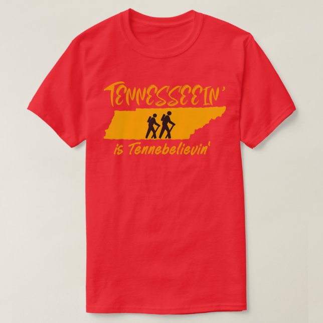 Camiseta Tenein é Tennebelievin Hike Tennessee (Frente do Design)