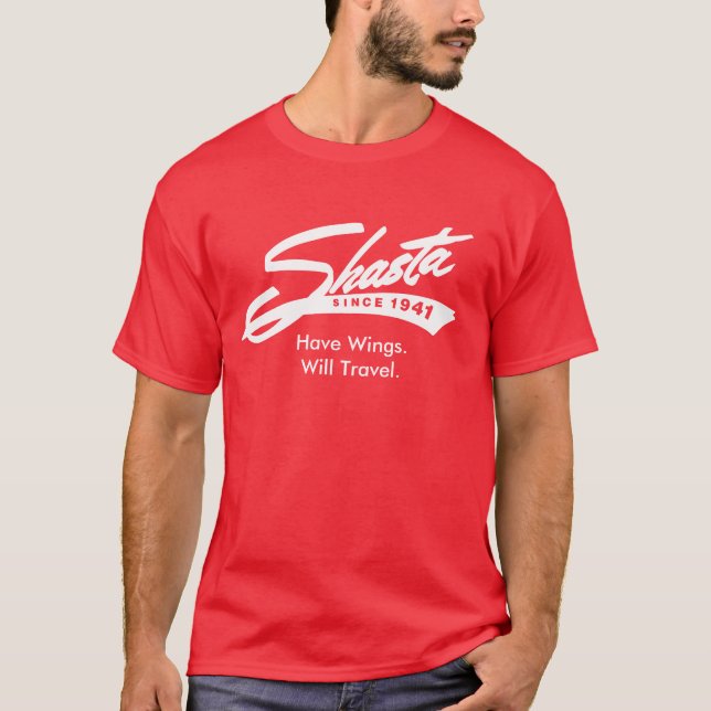 Camiseta Tenha as asas viajará - reboque de campista de (Frente)