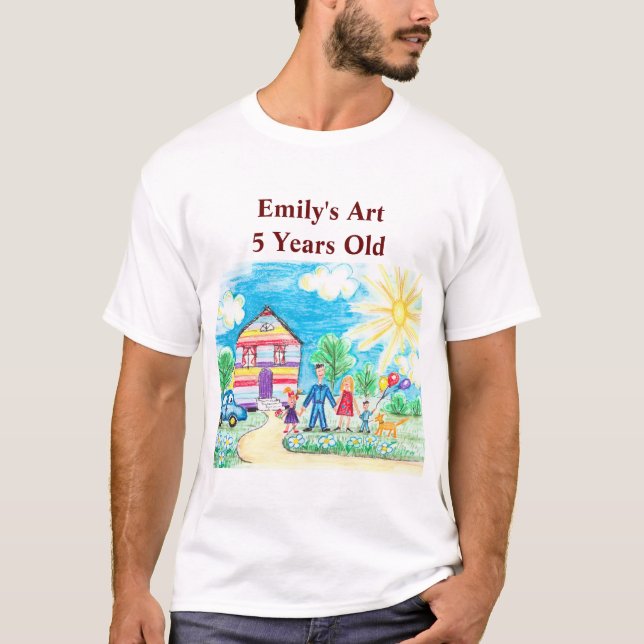 Camiseta Tenha orgulho de seu filho adicionar trabalho de a (Frente)