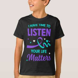 Camiseta Tenha Tempo Para Ouvir Awarenes Suicidas Na Saúde 