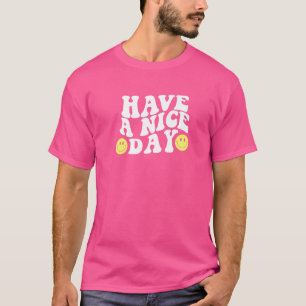 Camiseta Tenha Um Bom Dia Carinha Amarela Sorridente Fofo R