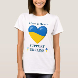 Camiseta Tenha um Coração - Apoie a Ucrânia