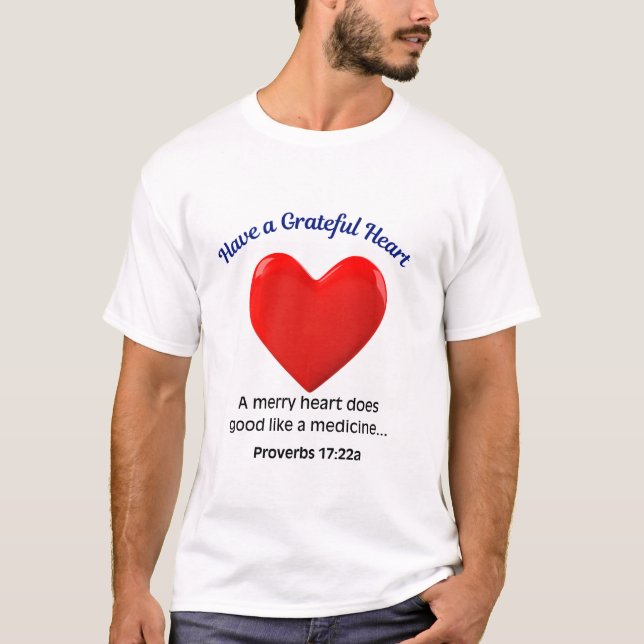 Camiseta Tenha um Coração Grato  (Frente)