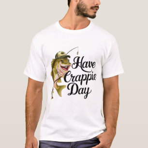 Camiseta Tenha Um Dia De Rappie Engraçada Cachezinhos Pesca