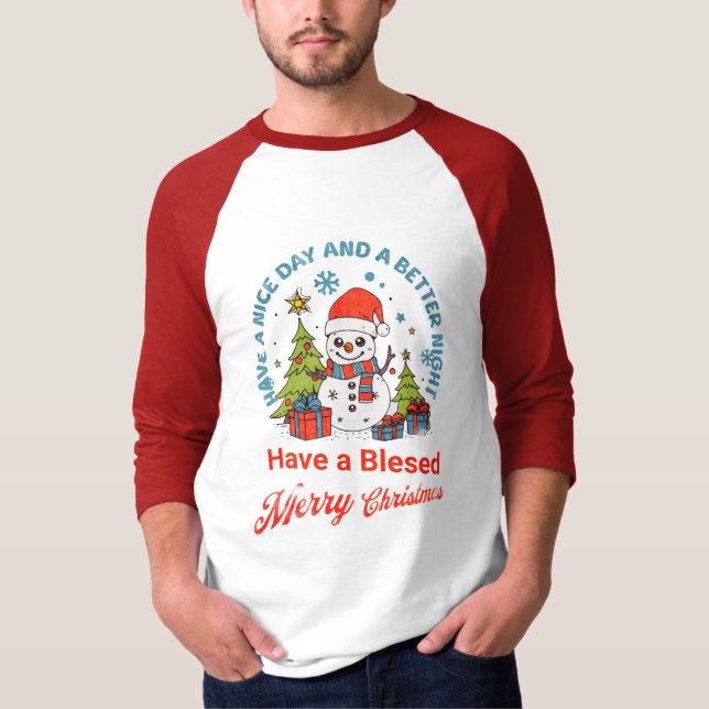 Camiseta Tenha um Feliz Natal e um Feliz ano novo (Frente)