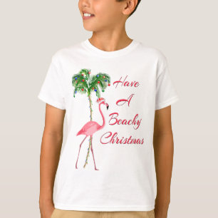 Camiseta Tenha Um Flamingo De Natal De Beachy