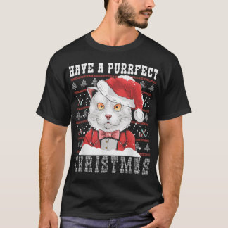 Camiseta Tenha um gato de Natal Puro e Feio