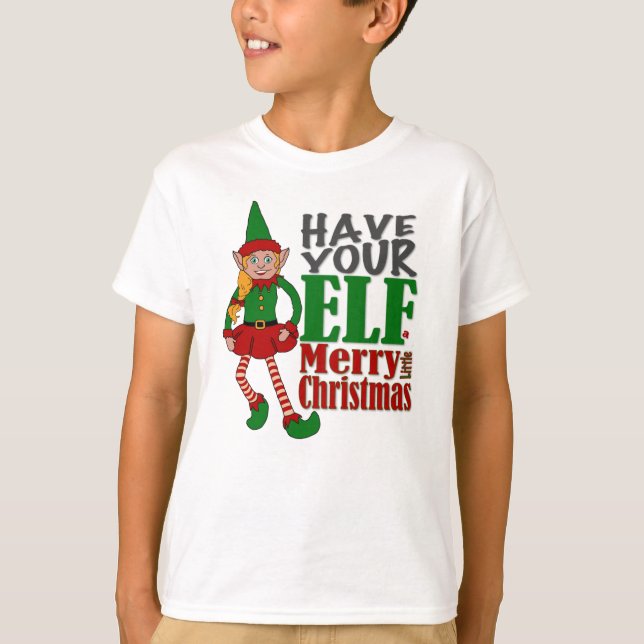 Camiseta Tenha um Natal feliz para o seu elfo (Frente)