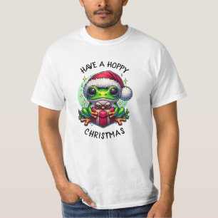 Camiseta Tenha um Natal feliz Sapo Pun