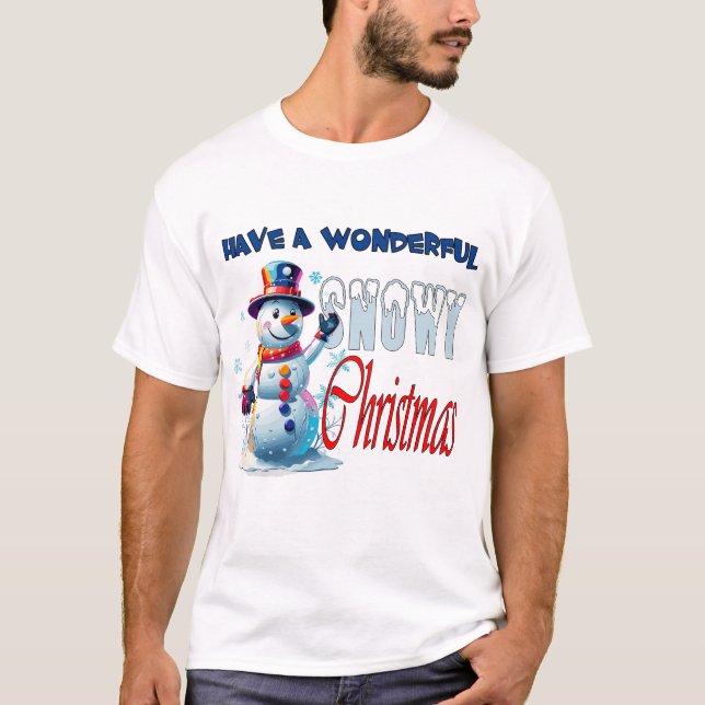 Camiseta Tenha um Natal maravilhoso para ele (Frente)