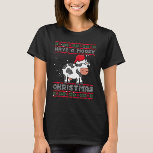 Camiseta Tenha Um Natal Mooey Bovino De Gado Highland Agric
