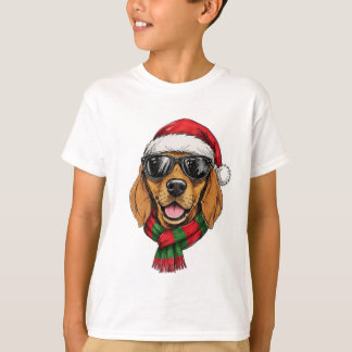 Camiseta Tenha um Natal Muito Bom com Cachorro