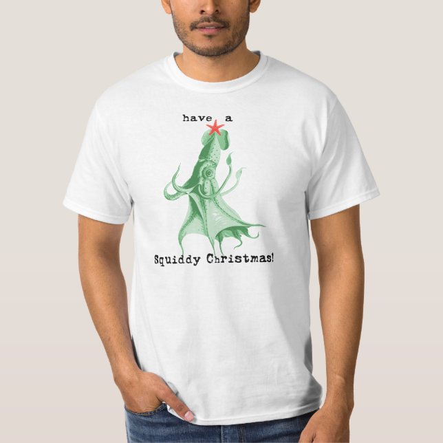 Camiseta tenha um Natal squiddy (Frente)