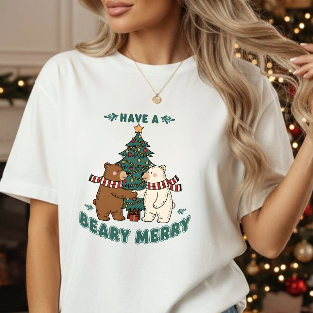 Camiseta Tenha um Natal Urso (Criador carregado)