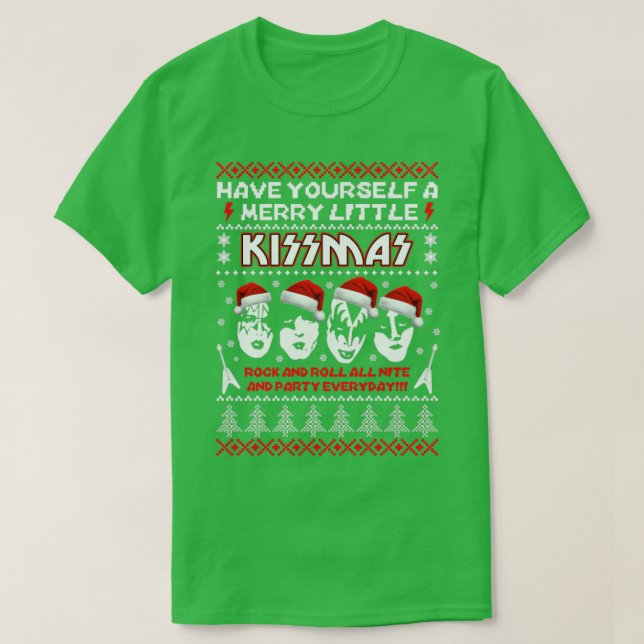 Camiseta Tenha Um Pequeno Kissmas Feliz (Frente do Design)