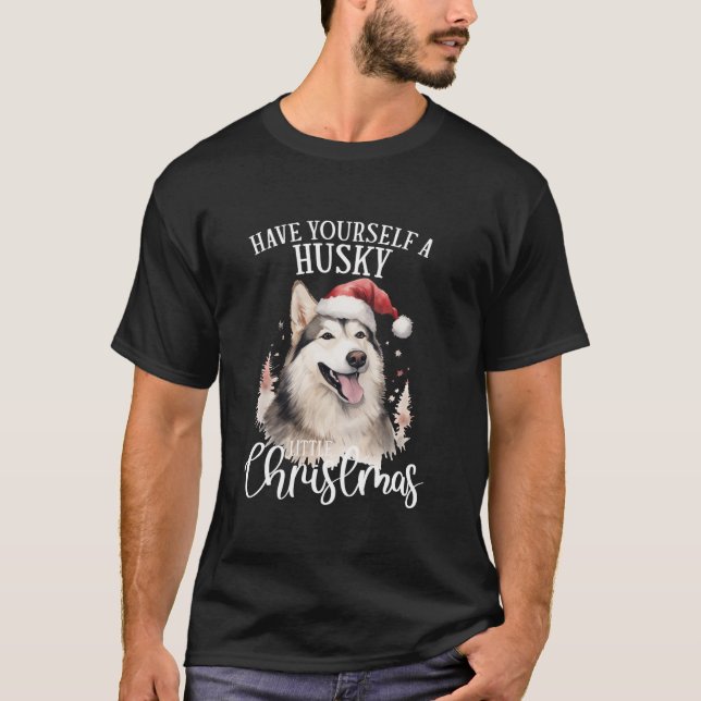 Camiseta Tenha Um Rouco De Papais noeis De Rouco De Natal (Frente)
