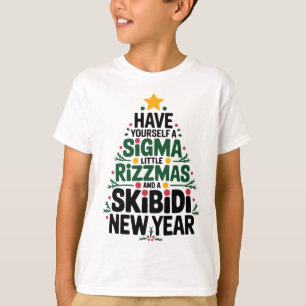 Camiseta Tenha Um Sigma Pequeno Rizzmas E Skibidi N