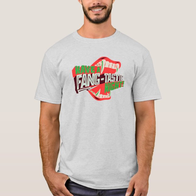Camiseta Tenha um trocadilho de vampiro de Halloween noturn (Frente)
