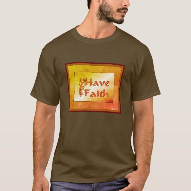 Camiseta Tenha uma árvore de flores de fé, inspiradora (Frente)
