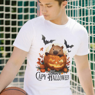 Camiseta Tenha uma Capy Halloween Capybara Halloween Engraç