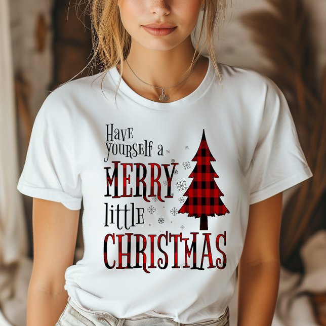 Camiseta Tenha Uma Feliz De Uma Árvore De Xadrez De Natal (Criador carregado)