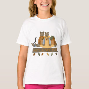 Camiseta "Tenha uma queda legal" Outono Teddy Bears Kid Rin