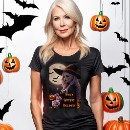 Camiseta Tenham bruxas bruxas e varis no Halloween